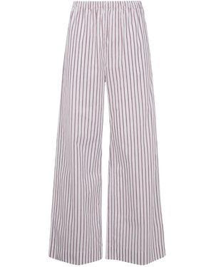 By Malene Birger Cabello Striped Trousers - White