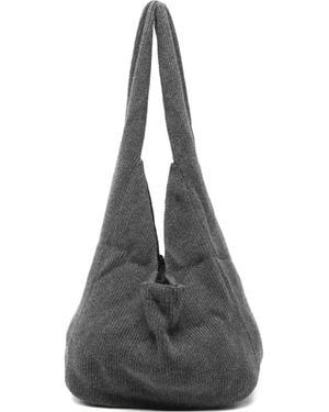 AYA MUSE Sol Ribbed Shoulder Bag - Black