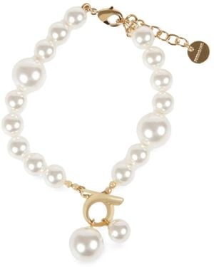 Ferragamo Armband Mit Kunstperlen - Weiß
