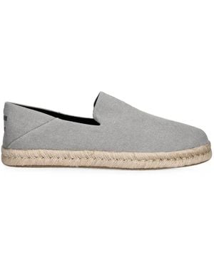 TOMS Santiago Slip-On Braided Espadrilles - White