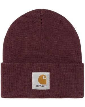 Carhartt Logo-Patch Embroidered Beanie Hat