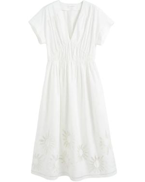 Chinti & Parker Broderie-Anglaise Midi Dress - White