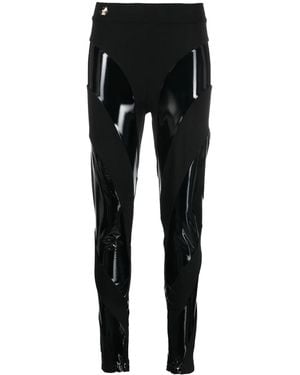 Philipp Plein Contrasting Panel Leggings - Black