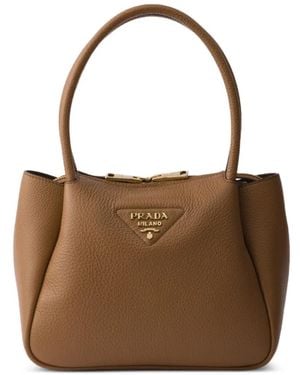 Prada Liaison Small Leather Handbag - Brown