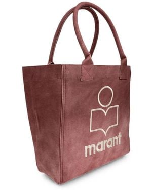 Isabel Marant Small Yenky Logo-Embroidered Tote Bag - Purple