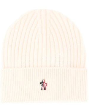 Moncler Beanie Mit Logo-Stickerei - Natur
