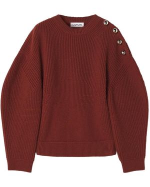 Lanvin ボタンディテール セーター - レッド