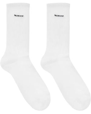 Balenciaga Logo Socks - White
