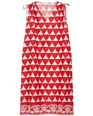 Maliparmi Optical Broderie Maxi Dress - Red