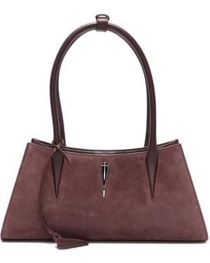 Mugler Bolso De Hombro Con Apliques - Morado