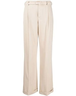 Ralph Lauren Modern Pleat-Detail Tailored Trousers - Natural