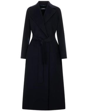 Max Mara Belted Wrap Single Breasted Coat - Black