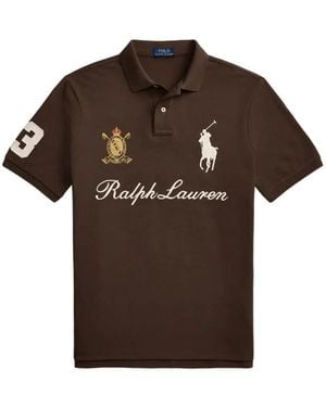 Polo Ralph Lauren Big Pony Logo-Embroidered Polo Shirt - Brown