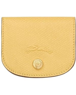 Longchamp Épure Embossed Leather Cardholder - Natural