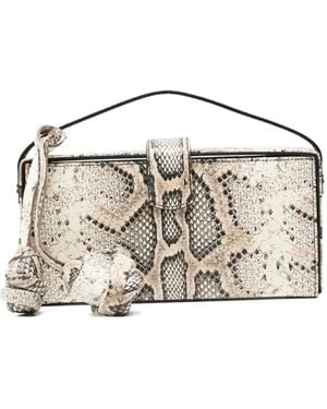 Magda Butrym Apolonia Snakeskin-Effect Shoulder Bag - Metallic