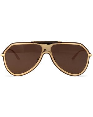 Dolce & Gabbana Oversize-Frame Sunglasses - Brown