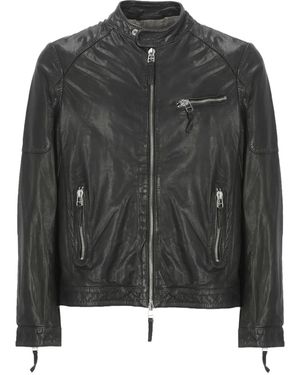 The Jack Leathers Zip-Fastening Leather Jacket - Black