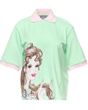 Ashley Williams Graphic-Print Polo Shirt - Green