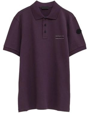 Moncler Logo Patch Polo Shirt - Purple