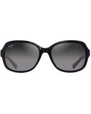 Maui Jim Hiluhilu Rectangle-Frame Sunglasses - Black