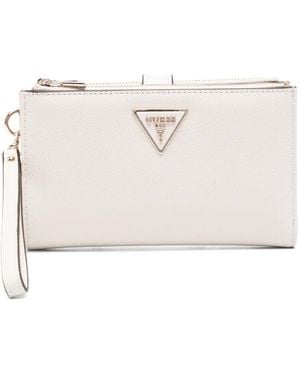 Guess Logo-Plaque Wallet - Natural