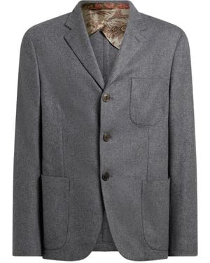 Etro Single-Breasted Jacket - Grey