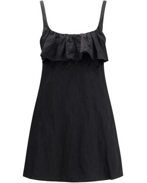 Chloé Ruffled Backless Mini Dress - Black