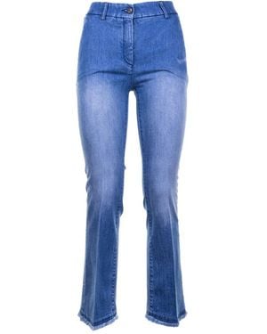 Via Masini 80 Frayed-hem Jeans - ブルー