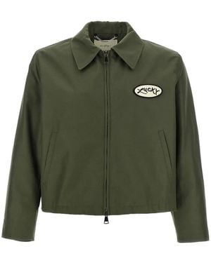 Second/Layer Lucky Station Patch-Detail Zip-Up Jacket - Green