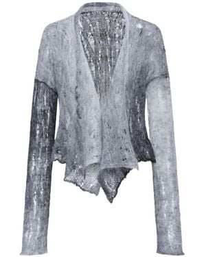 Oude Waag Open-Knit Cardigan - Blue