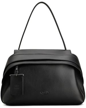Tod's レザーショルダーバッグ - ブラック