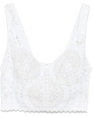 Charo Ruiz Top corto - Blanco
