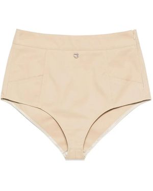 Coperni High-Waisted Mini Shorts - Natural