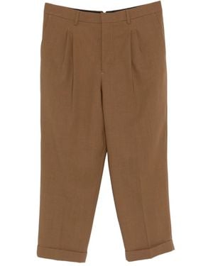Ami Paris Pleated Trousers - Natural