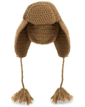 Etro Crochet Wool & Alpaca Blend Trapper Hat - Natural