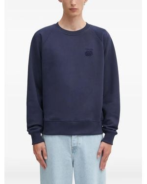 Filling Pieces Embroidered Crewneck Sweatshirt - Blue
