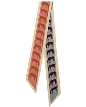 Neightiv Foulard Fin En Soie Grazing Symmetry - Blanc