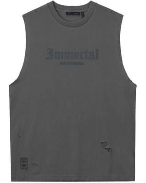 FIVE CM Distressed Tank Top - Gray