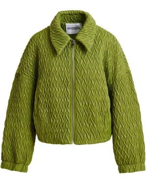 Essentiel Antwerp Braid-Quilted Bomber Jacket - Green