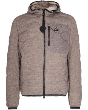 Blauer Hooded Quilted Jacket - Brown