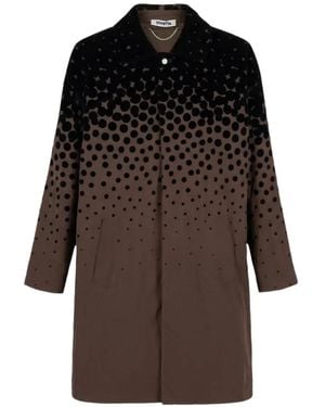 Vivetta Flocked-Polka-Dot Trench Coat - Brown