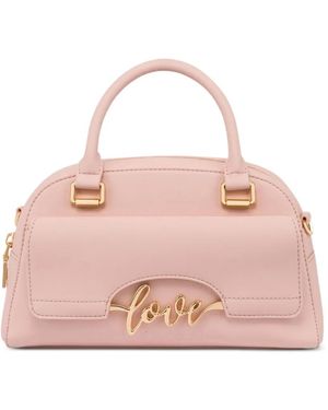 Love Moschino Logo-Lettering Shoulder Bag - Pink