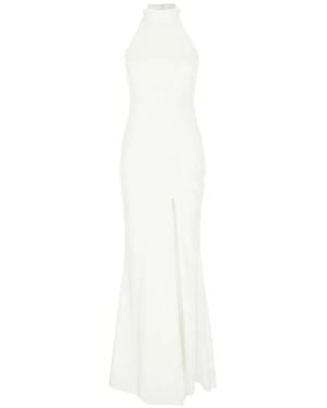 Danamé Halterneck Gathered Dress - White
