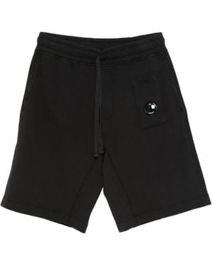 C.P. Company Cotton Jogging Bermuda - Black