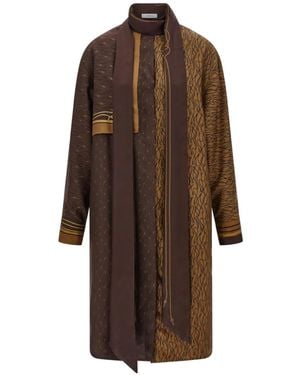 Ferragamo Silk Chemisier - Brown