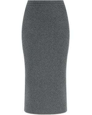 Tom Ford Cashmere And Cotton Midi Skirt - Gray