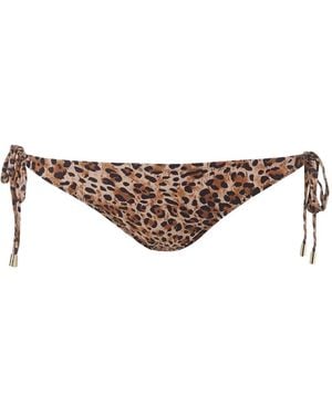 Melissa Odabash Slip Bikini Girona Con Stampa Animalier - Marrone