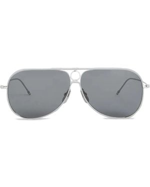 Thom Browne Double-Bridge Sunglasses - Grey