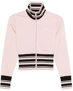 adidas Gestreepte Trui Met Rits - Roze