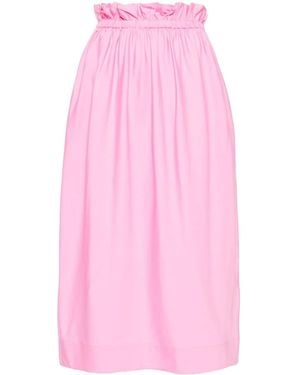 Simone Rocha Elasticated Gathered Ruffle Tulip Skirt - Pink